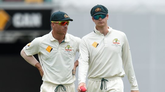 Australia's David Warner and captain Steve Smith.