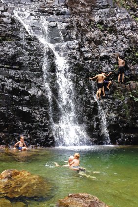 Waterfall fun: Meritus Langkawi Island in Malaysia.
