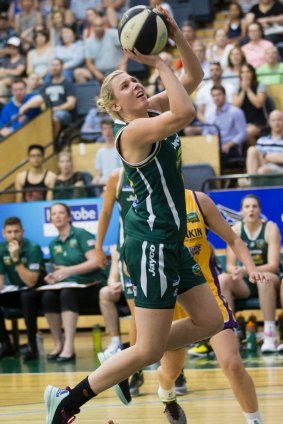 Strong form: Sara Blicavs of the Dandenong Rangers was on fire against the Boomers.