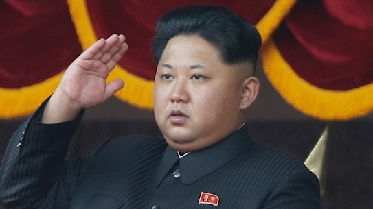 North Korean leader Kim Jong-un salutes at a parade in Pyongyang, North Korea, last year.