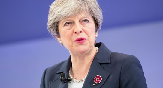 Struggling to maintain her authority: British Prime Minister Theresa May.