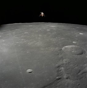 The Apollo 12 lunar module on November 19, 1969. 