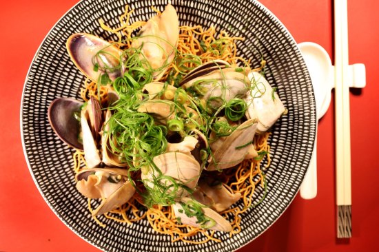 Go-to dish: Pipis with ginger and shallot and noodles.