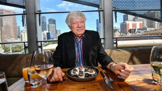 Human rights lawyer Geoffrey Robertson at Taxi restaurant.