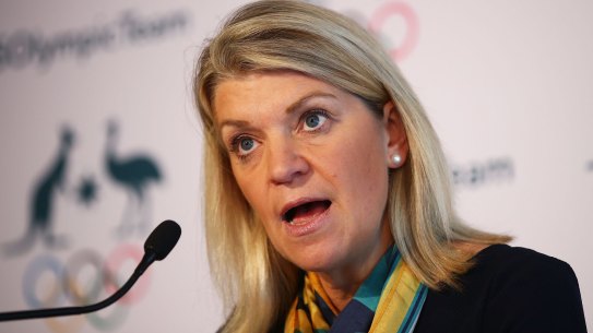 Ambitious: Australian chef de mission Kitty Chiller speaks during the Australian Olympic Games rugby sevens team announcement at the Museum of Contemporary Art in Sydney on Thursday.