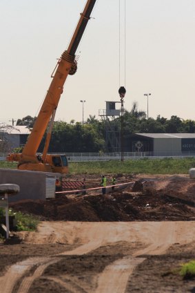 Ashley Morris and Humberto Leite were working in a construction pit on the multi-million-dollar redevelopment of the race track's infield when a falling concrete slab crushed them.