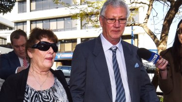 William Spedding (centre) with his wife Margaret Spedding (left) in Campbelltown.