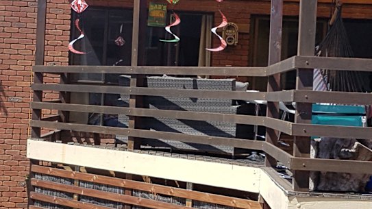 The balcony that collapsed in Doncaster East.