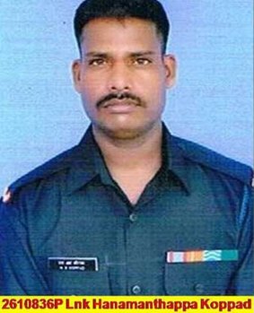 Naik Hanumanthappa was found alive after an avalanche buried him for six days.