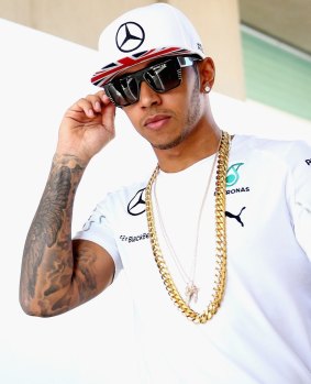 Keeping cool: Lewis Hamilton.