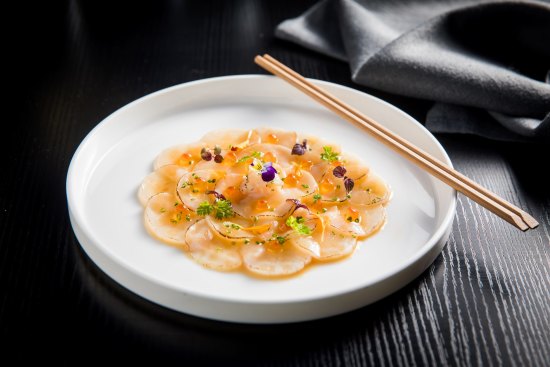 Scallop carpaccio makes a comeback.