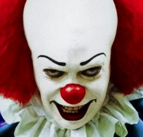 Pennywise the Clown, from the  Stephen King novel <em>It</em>.