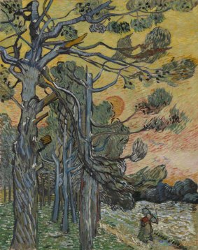 Vincent van Gogh, Pine Trees at Sunset, 1889. 