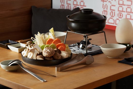 Go-to dish: Vegetable shabu shabu, ready to swish.