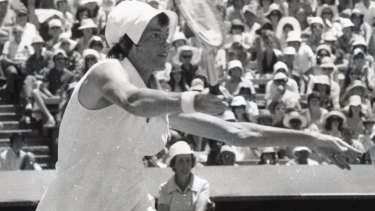Margaret Court during the 1972 Australian Open Championships.