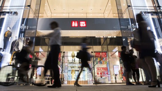 Uniqlo's sales are growing strongly thanks to new store openings but its profits are under pressure.