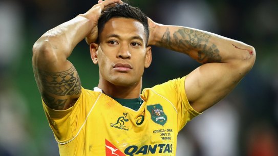 Plenty to think about: Israel Folau was predominantly kept under wraps by an extraordinary England defence.