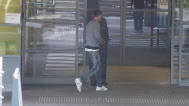 Showing support: Michael Clarke arrives at St Vincent's Hospital on Wednesday morning.