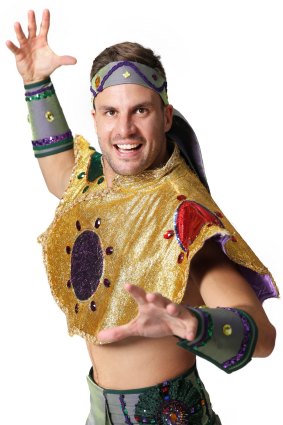 Beau Ryan in the pantomime <i>Aladdin and His Wondrous Lamp</i>.
