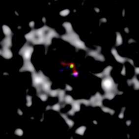 One of the images of the distant solar system captured by the telescopes.