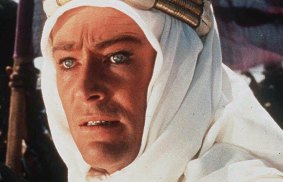 Peter O'Toole is T. E. Lawrence in Lawrence of Arabia (1962). 