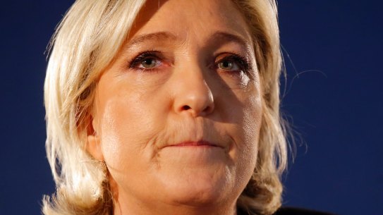 Far-right leader and candidate for the presidential election Marine Le Pen.