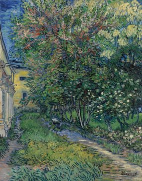 The garden of the Asylum at Saint-Remy, 1889, by Vincent van Gogh.