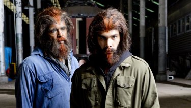 Tony Briggs and Tysan Towney as a couple of "hairies" in <i>Cleverman</i>.