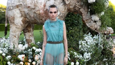 Cara attending a Save the Elephants dinner in London, June 2017