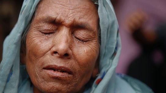 Sufia Begum, a Rohingya who crossed over to Bangladesh from Myanmar's Rakhine state in November.