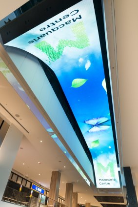 Get the picture: The new advertising roof at the Macquarie Centre.