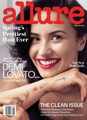 Demi Lovato on the cover of Allure. Lovato says she made the decision to go public with her mental health struggles because of her young fan base.