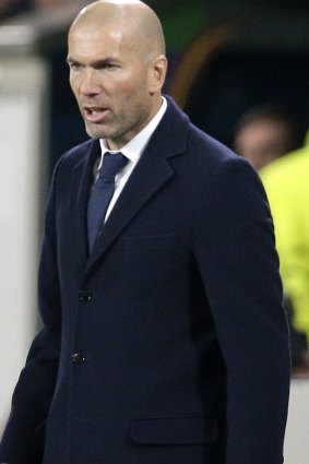 Headache: Real Madrid head coach Zinedine Zidane must now plot a two goal turnaround.