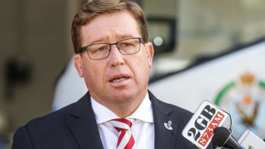 "We're putting victims first": Police and Justice Minister Troy Grant.