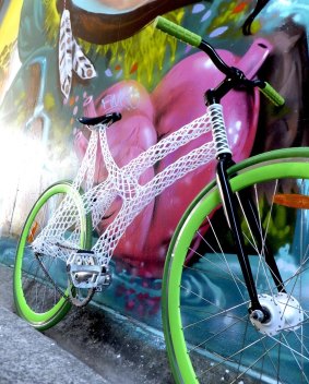 Queensland researcher James Novak's award-winning 3D-printed bicycle.