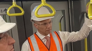 Hold on ... NSW Transport Minister David Elliott and Treasurer Matt Kean, bitter Liberal rivals.