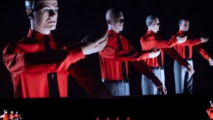 Kraftwerk on an earlier date of their 2023 world tour, which reaches Australia in December.