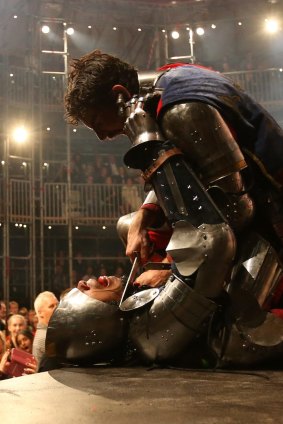 A fight scene from Pop-up Globe's Henry V.