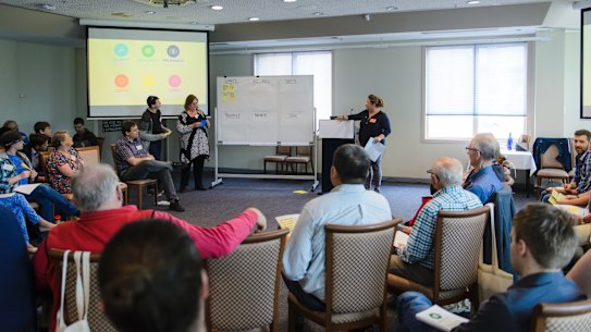 The CTP citizens' jury underway.