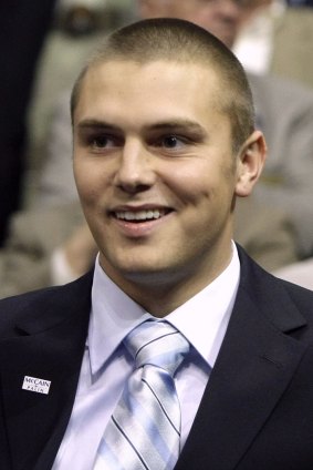 Track Palin, son of then Alaska governor Sarah Palin,   at the Republican National Convention in 2008. 