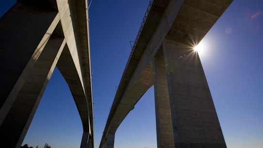 The Gateway Bridge duplication was completed in 2010. RPS Group data shows infrastructure spending, since then, has slowed.