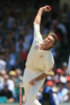 Classic action: Even Glenn McGrath was found to bend his arm 10 degrees. 