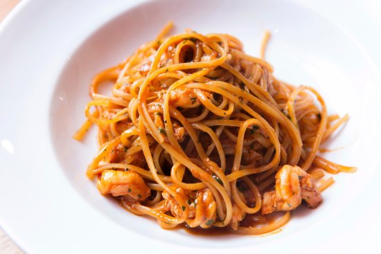 Linguine with prawns from Di Stasio St Kilda.