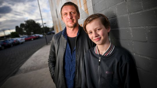 Damian Hill and stepson Ty Perham, who star in West of Sunshine.