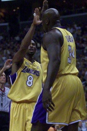 Teammates: Kobe Bryant and Shaquille O'Neal in 2001.