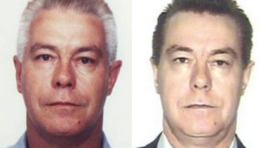 This combo of undated photos released by the Brazilian Federal Police shows a man police identify as Luiz Carlos da Rocha.