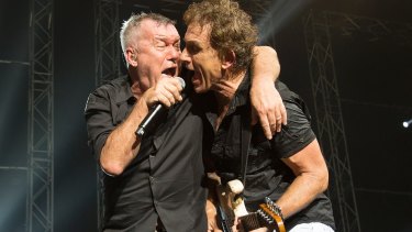 Jimmy Barnes and Ian Moss perform in Cold Chisel.