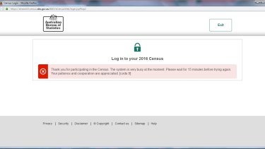The Census website crashed as an  estimated 16 million people tried to log on on Tuesday.