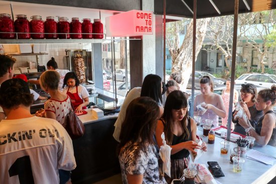 The slick hole-in-a-wall space holds 10 people if you fancy fiano with your falafel.