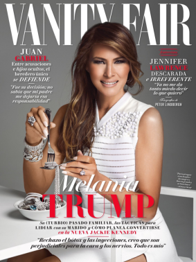 Melania Trump on the cover of February's <i>Vanity Fair</i> Mexico.